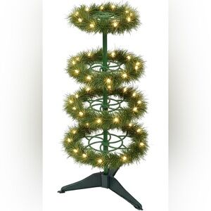 Christmas tree plastic Stand 27.5inch ornament with Light and Garland